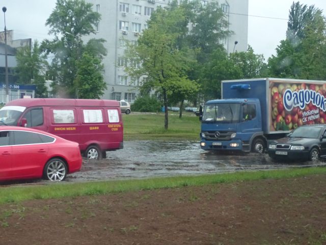“Good thing it wasn’t any deeper, I don’t think we’d have gone through!” “I thought Ukrainians didn’t give a shit about health and safety?” “Well… I didn’t say the driver wouldn’t try.”