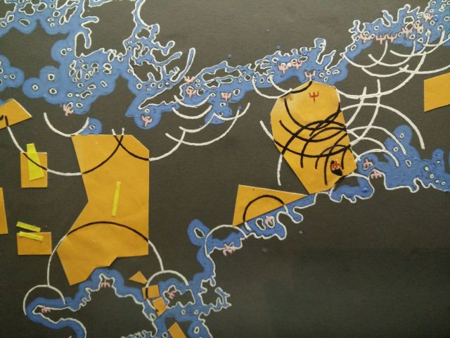 Early 19th century map of the various Russian batteries and minefields securing the Gulf of Finland.