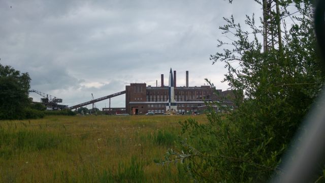 Note the massive Nazi death-rocket in the foreground.